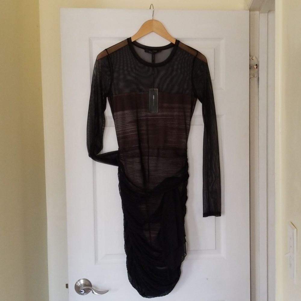 BCBGMaxAzria Tracey Mesh Above Knee Dress